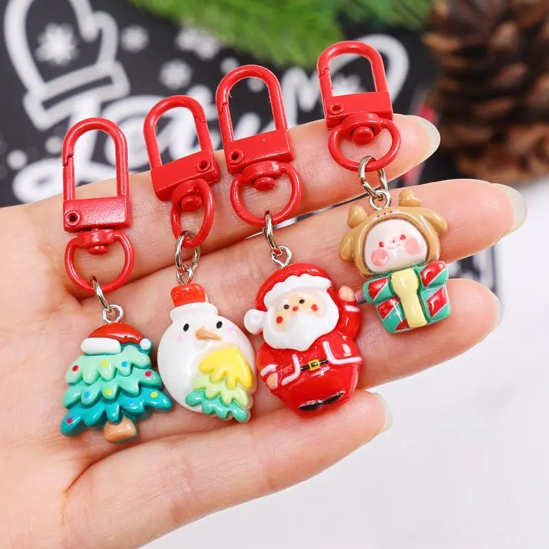 Dây Chuyền Chìa Khóa Giáng Sinh, Thiết Kế Hoạt Hình Dễ Thương, Chất Lượng Cao Cấp, Thích Hợp Cho Túi Xách, Mặt Dây Chuyền Cặp Đôi, Quà Tặng Đồ Chơi, Quà Tặng Giáng Sinh, Hàng Mới Về Móc Khoá Women 5