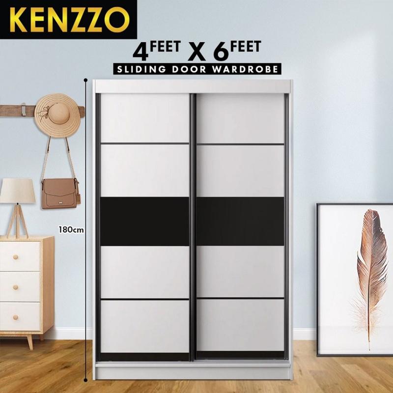 Free Delivery & Installation !! KENZZO 180*120*55 CM 2 doors sliding wardrobe/large wardrobe/cabinet/sliding wardrobe 2