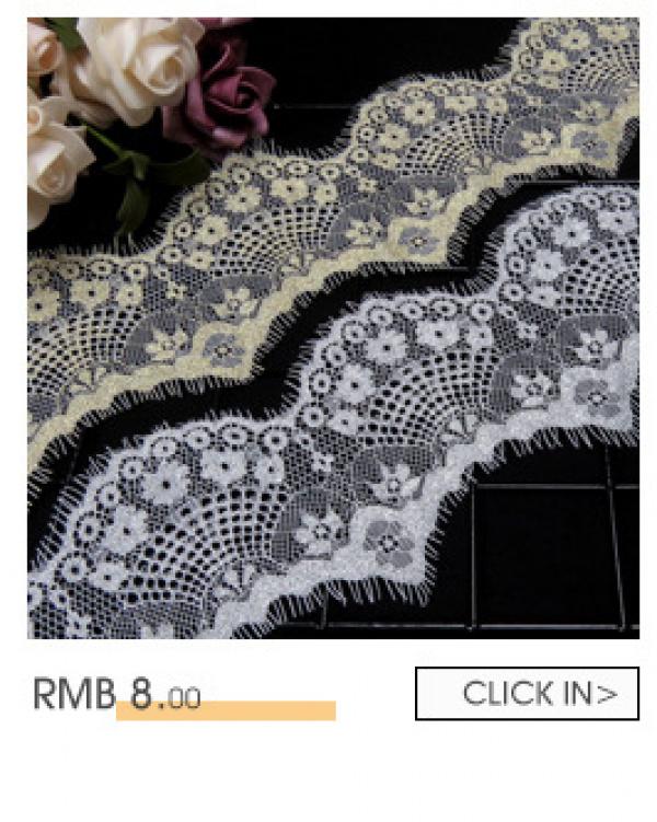 Product Introduction of 34cm Hot Selling Lace Eyelash Lace Clothing Accessories Lace Factory in Stock Wave Lace Embroidery Edge 4