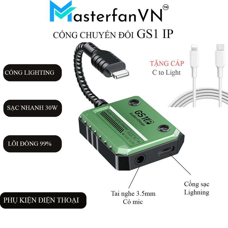 Jack chuyển đổi Plextone GS1iP chia cổng sạc Lighting và tai nghe 3.5 cho táo hỗ trợ sạc 30W cho 14 Phone Phụ Kiện Sạc Điện Thoại Usb Bộ Sạc Nhanh