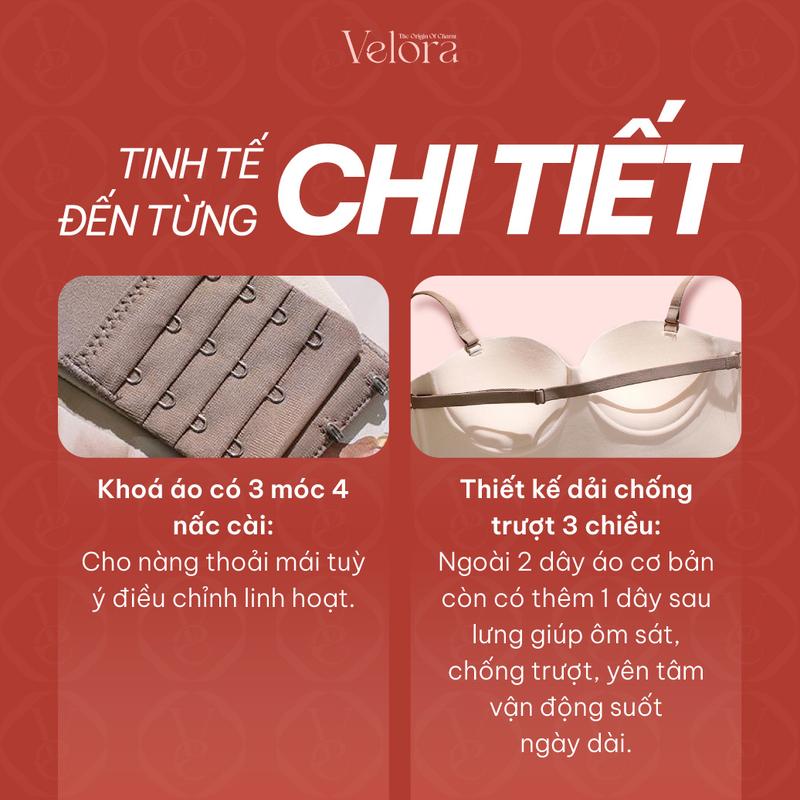 Áo Lót Nữ Đúc Su MagicCup Nâng Ngực 3D Chống Xệ, Chống Tuột, Mềm Mại, Thoái Mái - VELORA 6