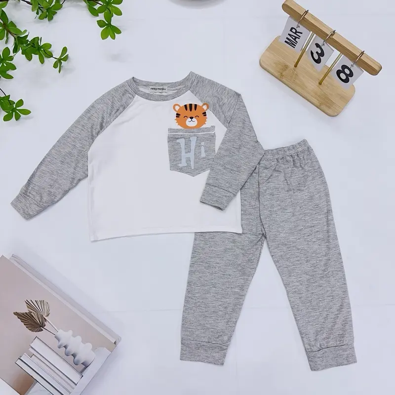 Bộ Dài Tay Thun Lạnh Loại 1, Vải Thun Lạnh, Cho Bé Trai Bé Gái, Chất Liệu In Đẹp - Size Chuẩn Từ 0-5 Tuổi, Cân Nặng 7-25kg Thun lạnh Jean 6