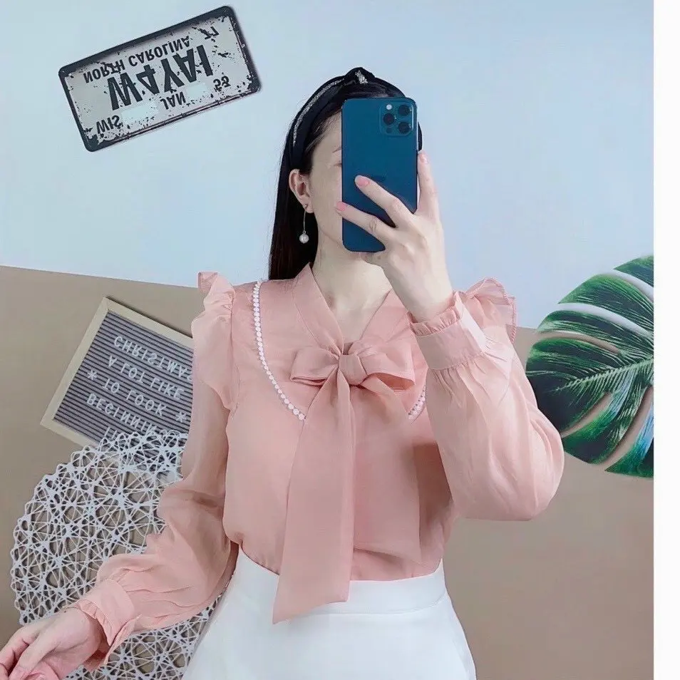 (FASHION DORRY)MÃ HÀNG MỚI SƠ MI TƠ ÓNG TIỂU THƯ 2 LỚP PHỐI ZEN SIZE S,M, L