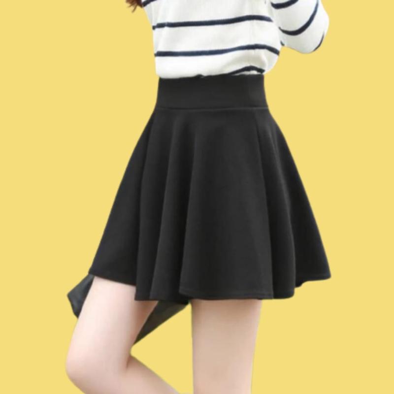 rok pendek/rok pendek wanita/rok senam pendek/rok wanita terbaru/rok korea Formal Panjang Scuba Variasi Santai Mini 5