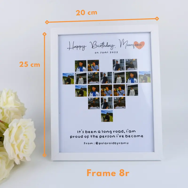 CETAK FOTO PLUS BINGKAI KACA MINIMALIS / BINGKAI / KADO COSTUM ULANG TAHUN / BIRTHDAY / WISUDA / GRADUATION / PERNIKAHAN / WEDDING / ANNIVERSARY / UCAPAN TERIMA KASIH / HAMPERS 4