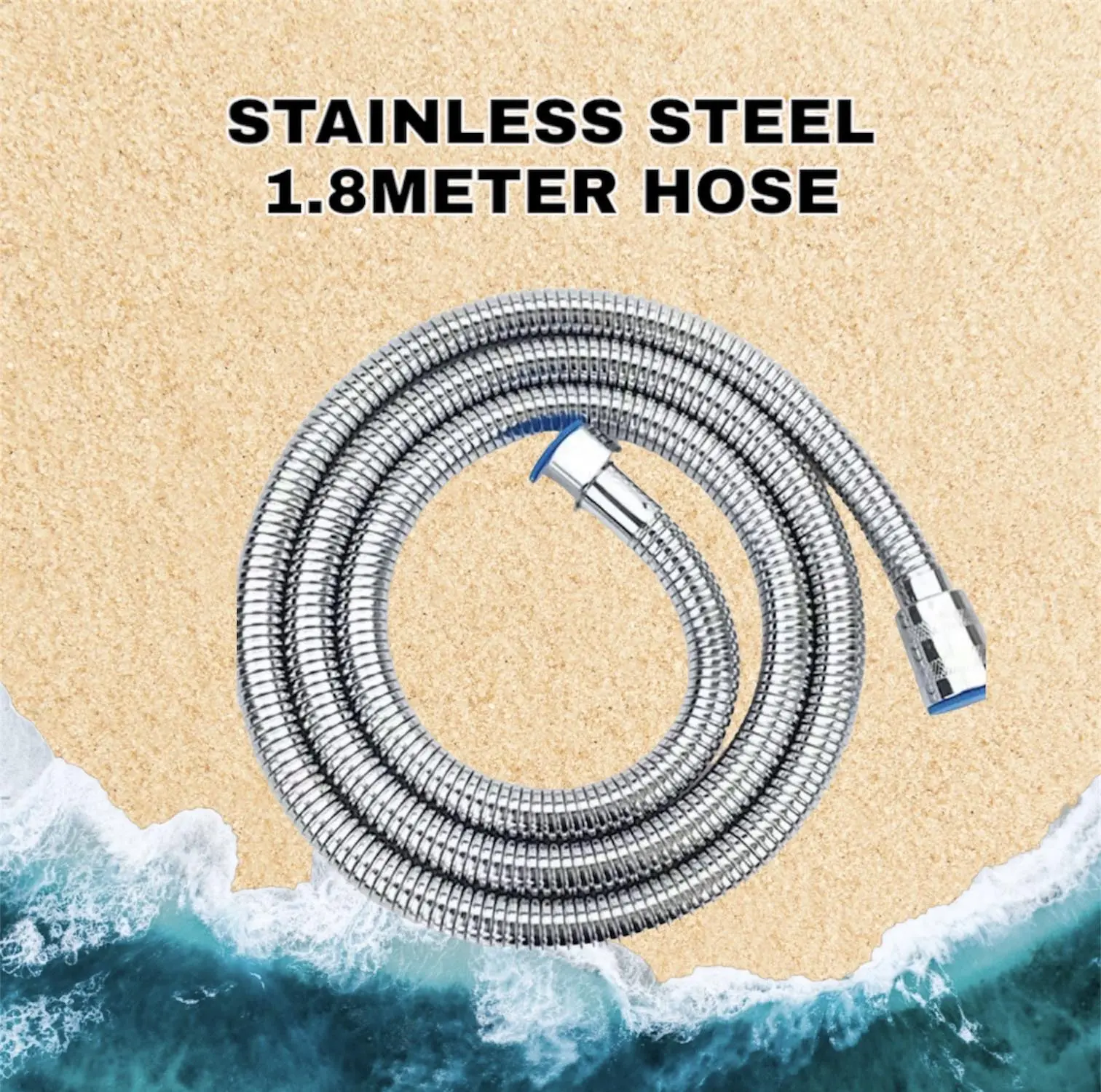 Stainless Steel Bathroom Double Lock Shower Bidet Hose 1.8meter