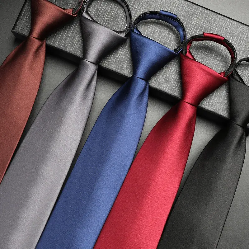 Solid Color Zip Tie Men's Business Formal Wedding outfit necktie sleeve vest  necktie dasi neck  tietie neck  tie black  tie black  tie  wedding  necktie suspender  bow  tie  colombian  necktie nanami  tie polo  necktie  outfit clip  tie bowtie