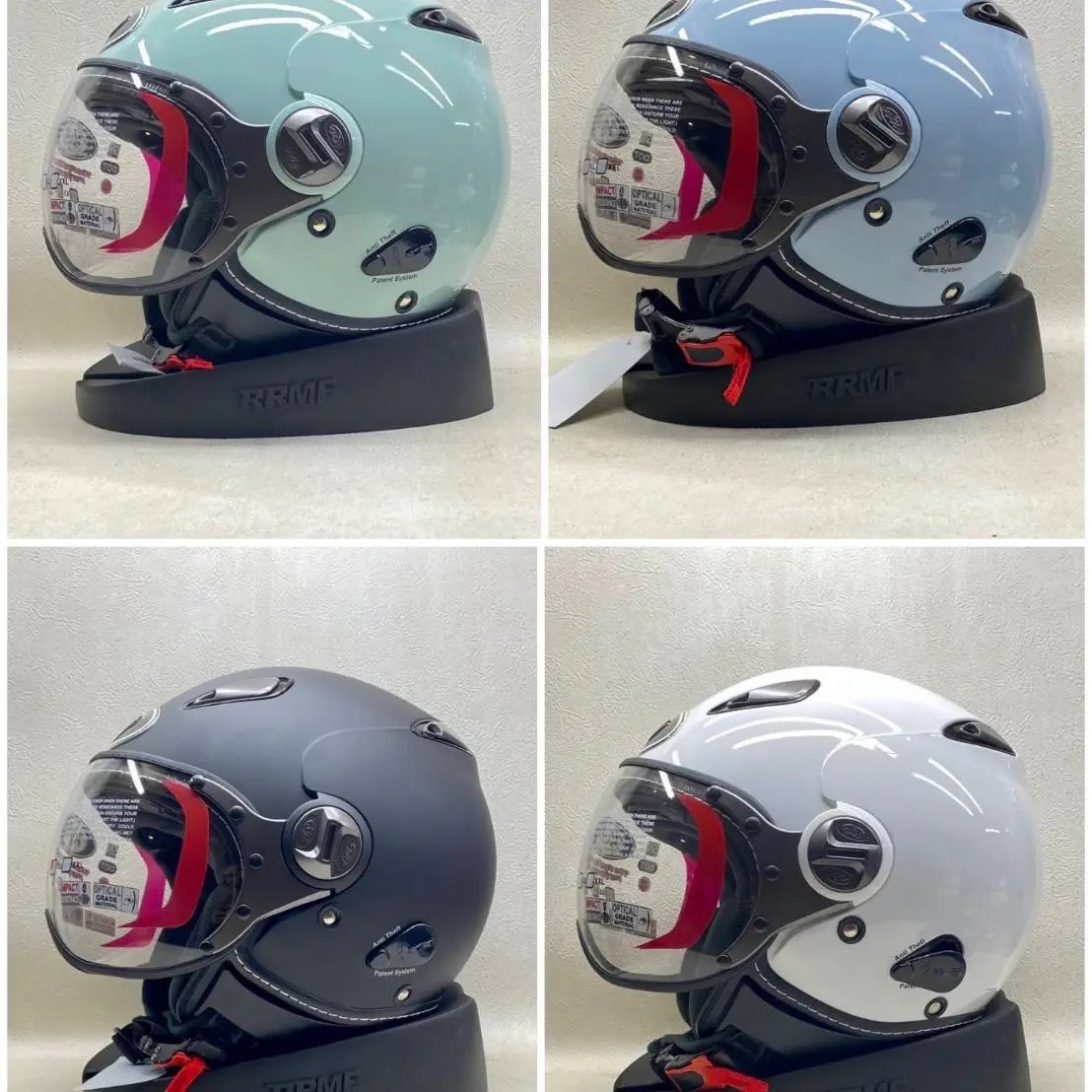 KYT Elsico Solid II Helm Retro Motorcycle