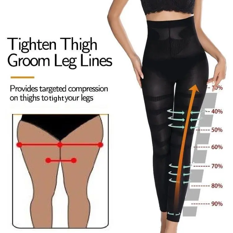 High-waisted Shapewear Women's Body shaper Pressure leggings Tights belly and legs Leg shaping Waist shaping pants Abdominal compression