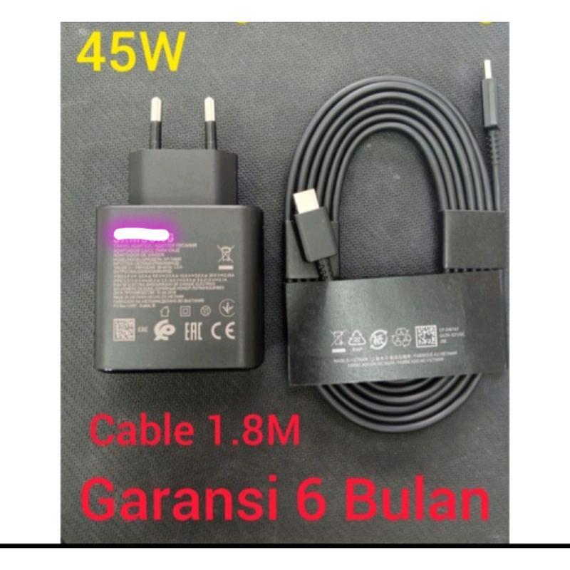 Sam sung Charger 45W Galaxy Z Flip4 z flip 4 Super Fast Charger Cable C to C 1.8M Original 100% 1