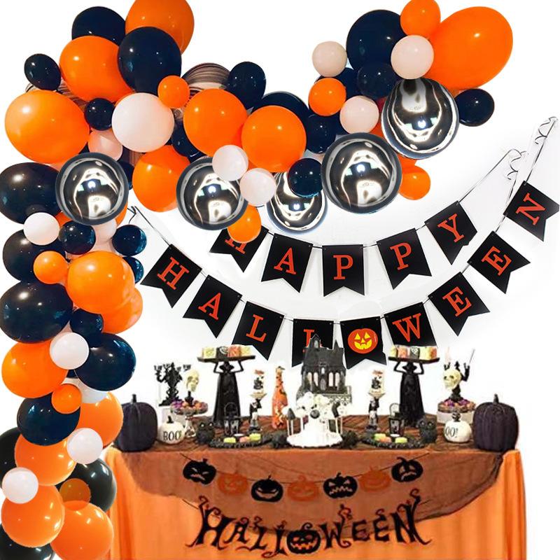 Bóng Bay Cao Su Màu Cam Đen, 10 / 20 Cái, Đồ Trang Trí Tiệc Halloween, Tiệc Chủ Đề Sinh Nhật, Đồ Dùng Trang Trí Đám Cưới 1