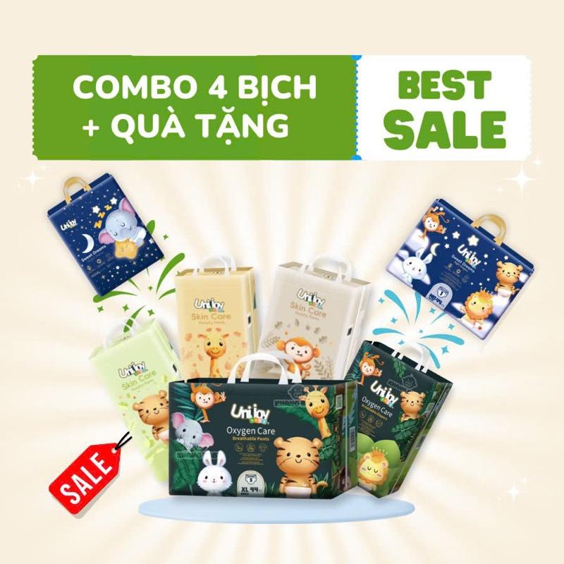 COMBO 4 BỊCH BỈM UNIJOY KÈM QUÀ TẶNG