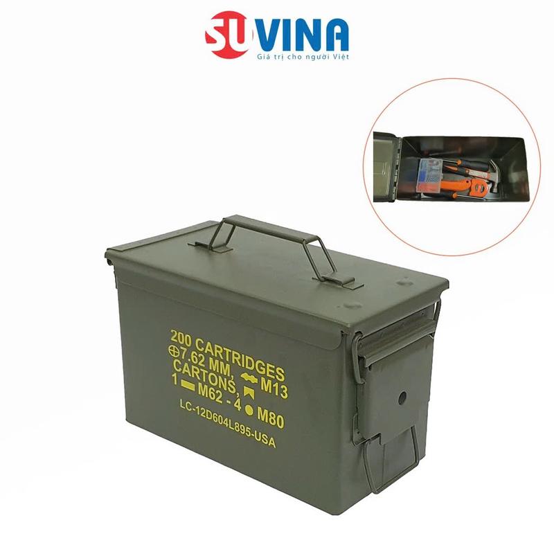 Hộp Sắt đựng dụng cụ, đồ nghề đa năng SUVINA 7 Lít kích thước (30x15x19) toolbox tool box