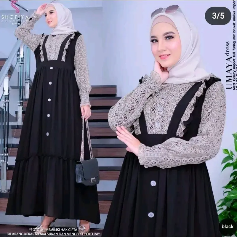 gamis kekinian bahan shakila mix brukat super jumbo UK L XL XXL XXXL 4XL