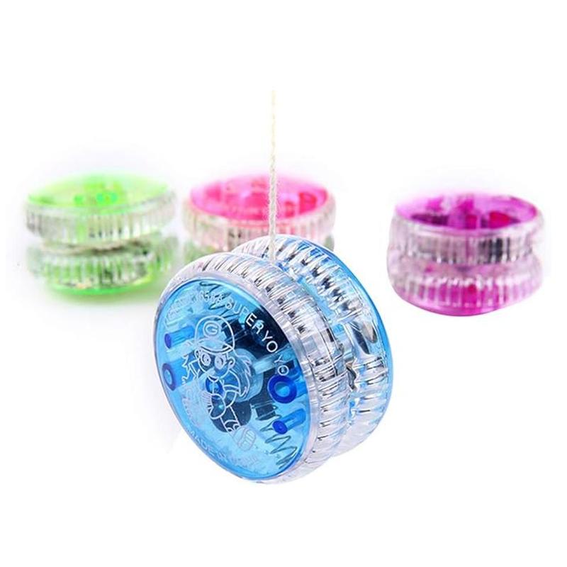 Light Up Yo Yo Ball Bulk, 3 Counts LED Responsive Ball, Colorful Plastic Responsive Bearing Ball for Birthday Carnival Prizes Party Favors, Random Colors 1