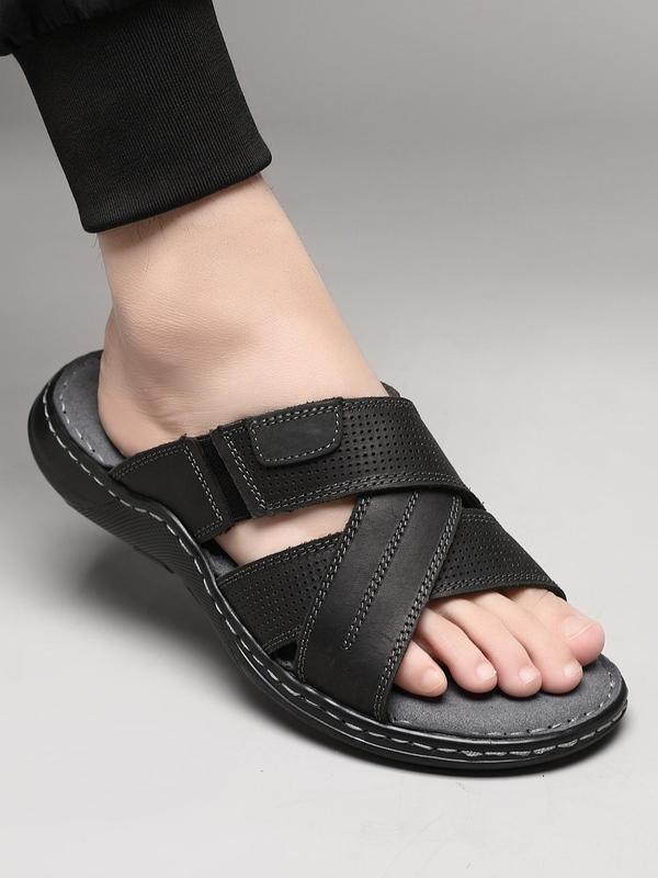 Men's Casual Solid Color Slides, Fashionable Comfortable Soft Sole Slides for Beach, Outdoor, Daily Wear, Breathable Comfortable Shoes for Men, Boy 2