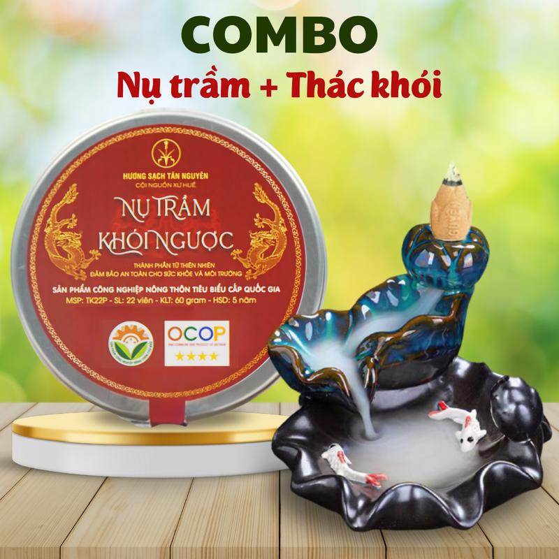 [TẶNG THÁC KHÓI CÁ] Nụ Trầm Hương Khói Ngược Tân Nguyên Hộp 22 Viên, Dùng Cho Thác Khói, Trầm Sạch Huế Nguyên Chất Tự Nhiên OCOP 4 Sao - Thơm Tự Nhiên, Thư Giãn, Xông Phòng, Thiền, Khử Mùi, Thanh Lọc Không Khí, Dễ Ngủ, Tĩnh Tâm, Khử Ẩm Mốc, Dầu Thơm Phòng