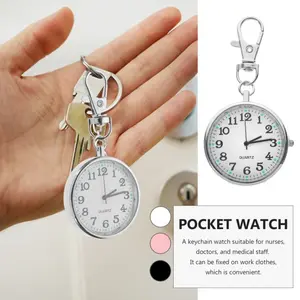 Jam Saku Gantung Jam Tangan Liontin Jam Unik Saku Vintage Pocket Hadiah Ulang Unik Kunci Pesawat Dan Tenaga Medis Pria Wanita Biru Kaca