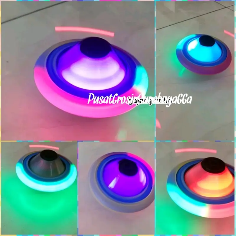 Mainan Anak Gasing Rainbow & Berbagai Karakter Lampu Gangsing Pelangi Flashing Gyro Blade / Mainan Gangsing 1