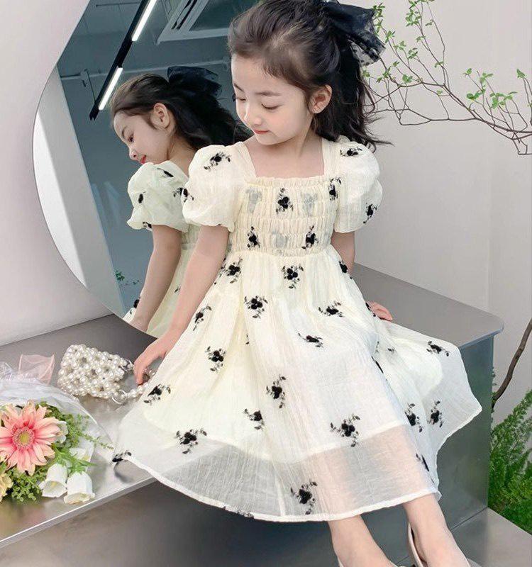 (10-36kg) Váy Đầm Thiết Kế Bé Gái 2 Lớp Hoa Nhí Xinh Dễ Thương Cho Trẻ Em Mùa Hè, Đi Chơi, Du Lịch - CAFE_BABY079