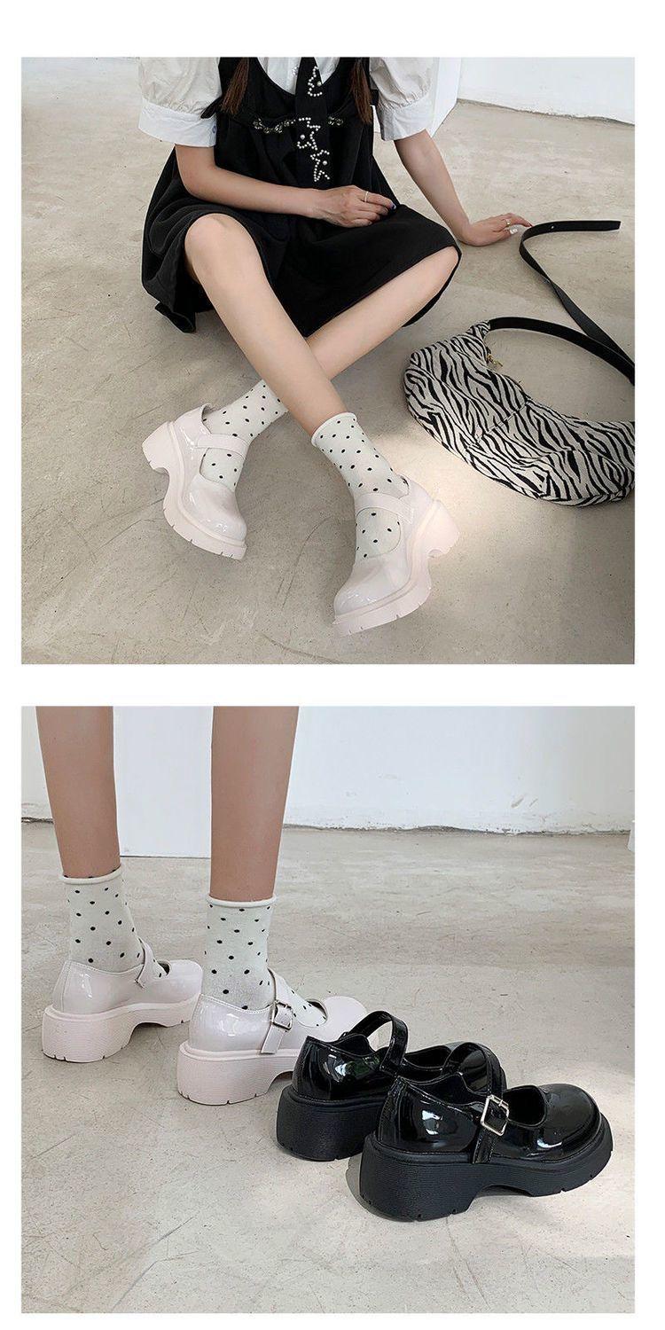 Product Introduction of Giày Da Nữ, Phong Cách Mary Jane, Ngoại Cỡ 41-44, Giày Đế Bằng Mỏng Mùa Hè, Thích Hợp Mặc Với Váy JK, Đế Dày, Nhẹ, 41 Shoes 12