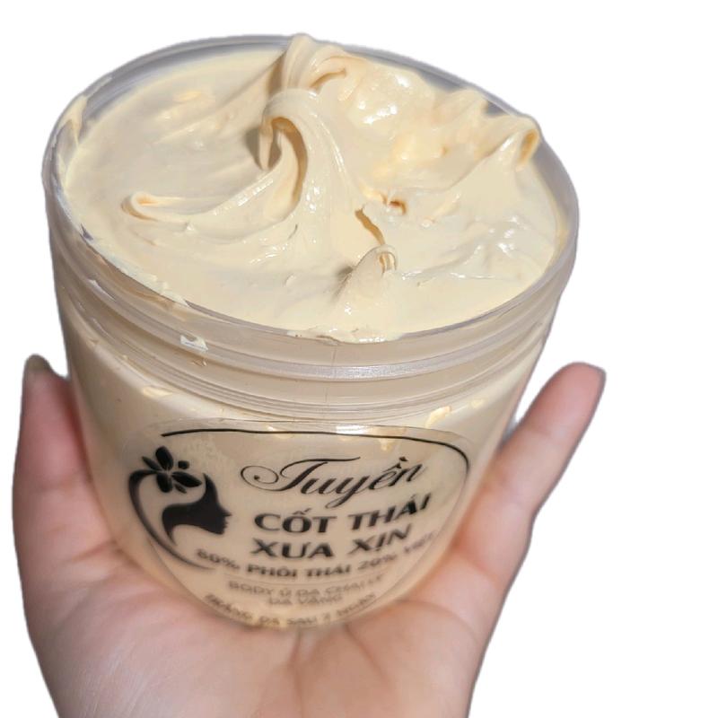  kem cốt thái dẻo xưa sịn hủ 500g   da chai lì da ngâm đen chai sạm mùi thơm kem phôi mặt thái  kèm muỗng Dưỡng Body Nữ 