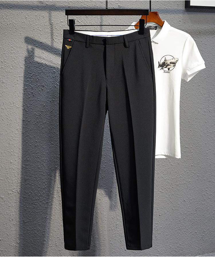 Product Introduction of Men's Slim Fit Black Pants - Korean Style Casual Trousers | Summer Thin Stretch Ankle Length Dress Pants for Men (Trendy Office/Streetwear) 10