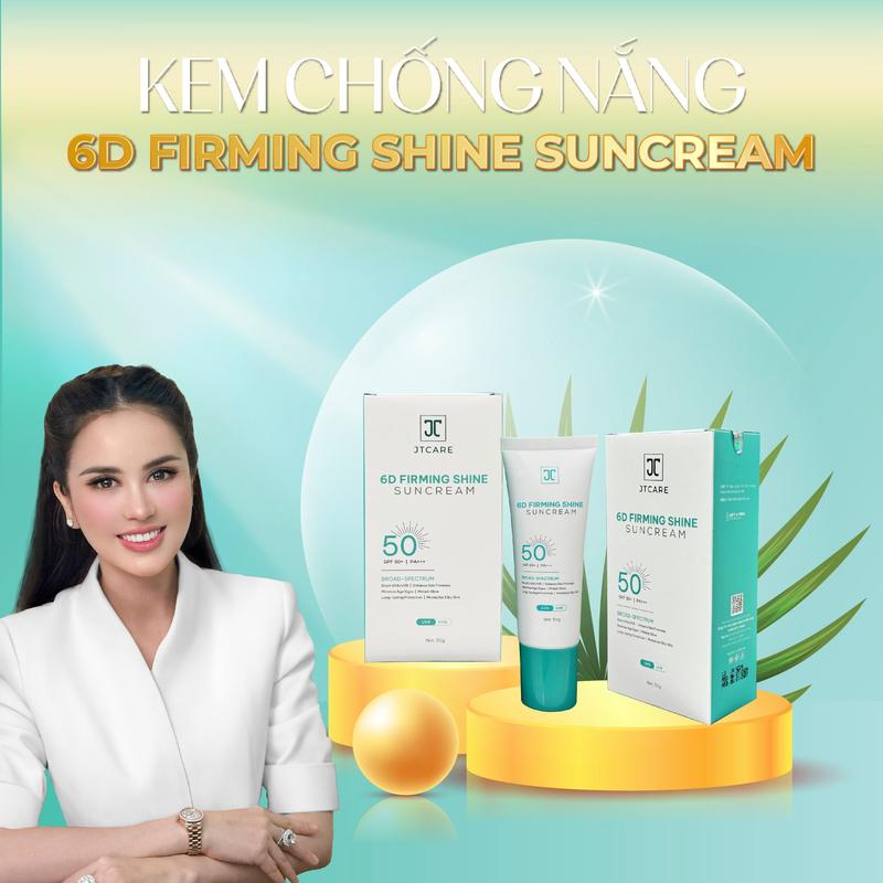 JT11 - Tuýp 50g Kem Chống Nắng Nhã Lê 6D Firming Shine - Cho Da Nam Nữ Chống Nắng Hiệu Quả - Sun Cream Skincare for Men & Women có kháng nước nhẹ