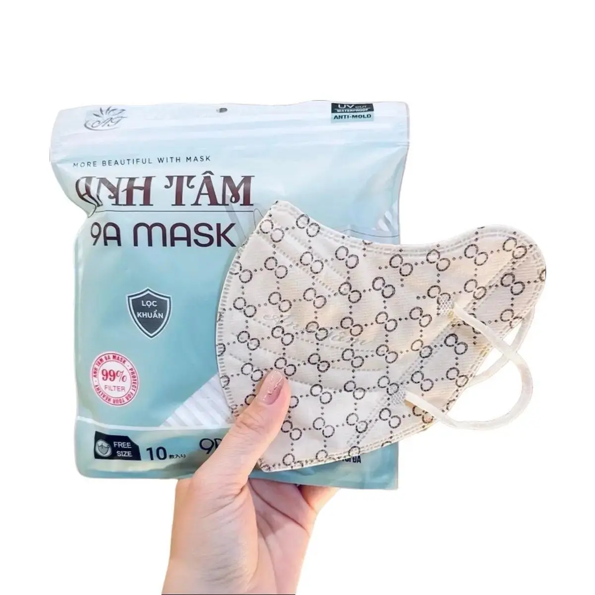 58k =100chiếc 9A Anh Tâm 5 lớp, che phủ rộng, chống nắng toàn diện (45-85kg) - Polyester Việt Nam