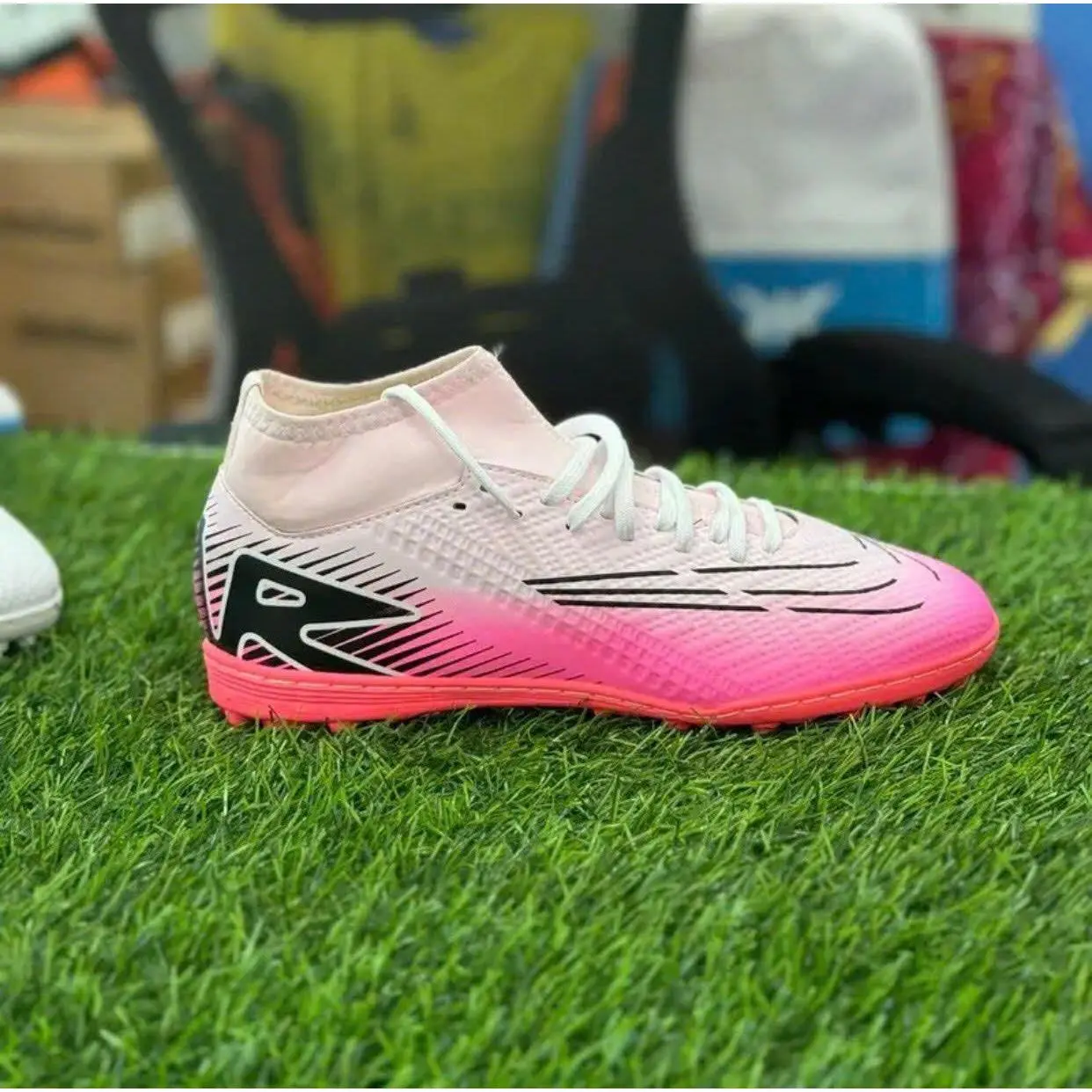 Giày Bóng Đá Vapor 16 Cổ Chun VN Đế Đệm Airzoom Ôm Chân Chắc Chắn - Tặng Kèm Tất