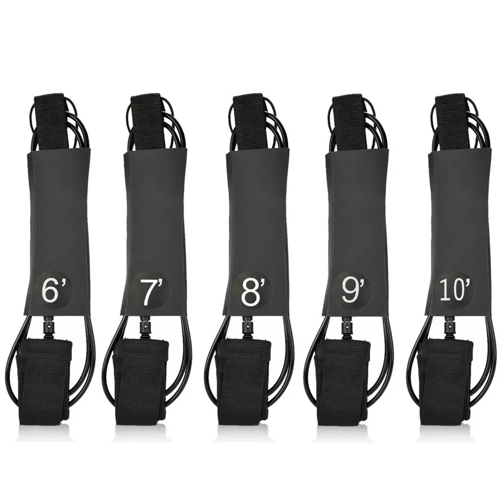 Leg Ankle Strap Portable Coiled Surfboard Leash Water Sport Training Accessories