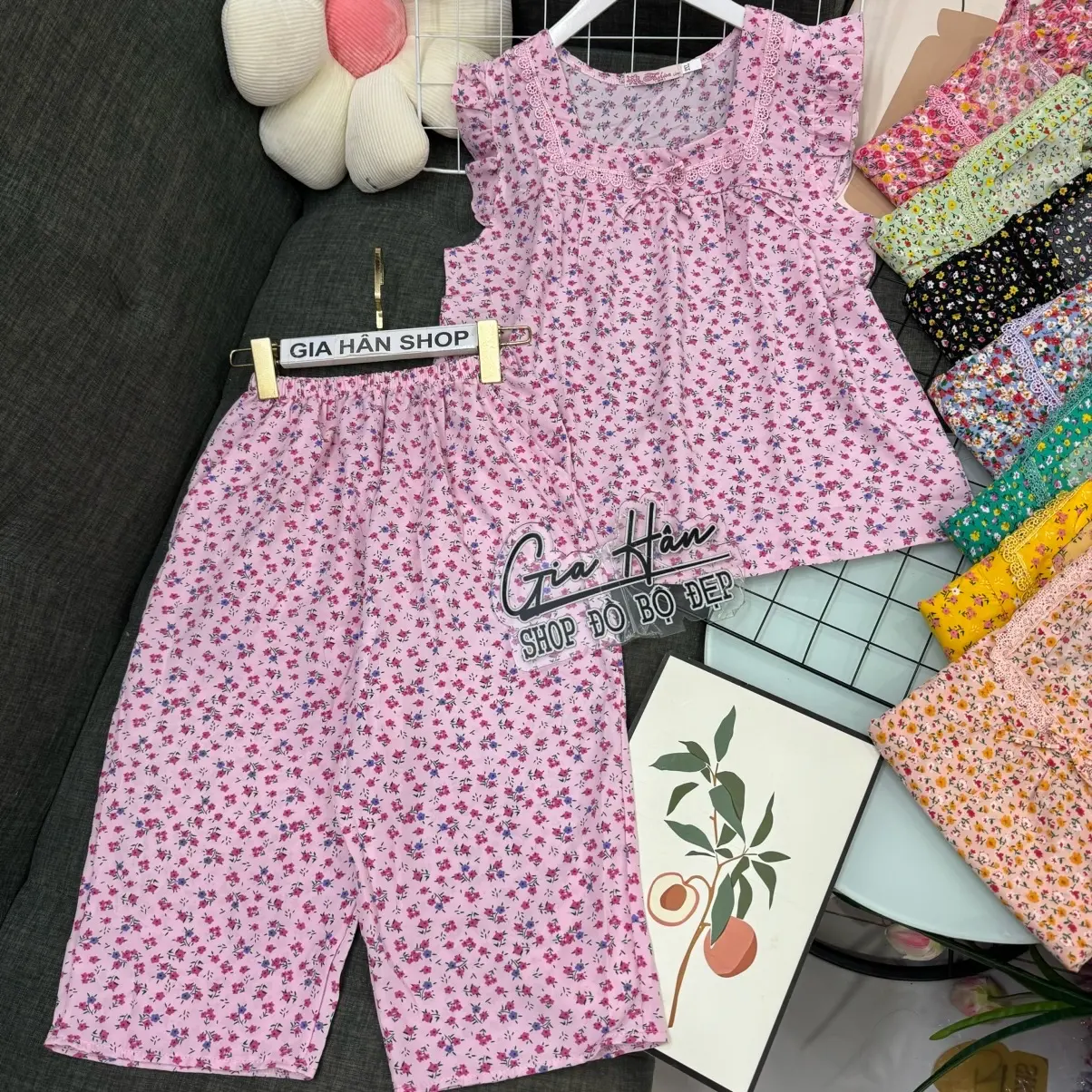 (SIZE 40-75kg) BỘ LỤA MẶC NHÀ QUẦN LỬNG CÓ TÚI