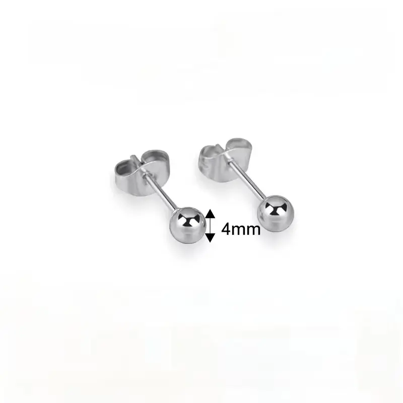Bông Tai Đinh tán Bóng, Chất Liệu Thép Titan Và Thép Không Gỉ, Phong Cách Nhật Bản Và Hàn Quốc, Nhẫn Tai, Thiết Kế Hình Hạt Đậu Vàng, Thích Hợp Cho Học Sinh Nữ, Kim Tai, Mạ Điện Chân Không 18K 5