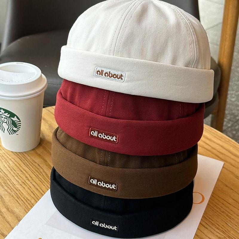 Mũ Dưa Phong Cách Harajuku Nhật Bản Mũ Không Vành Thời Trang Đường Phố Mùa Hè Mũ Hipster Mũ Chủ Nhà Dành Cho Nam Và Nữ viên bấm khẩu trang