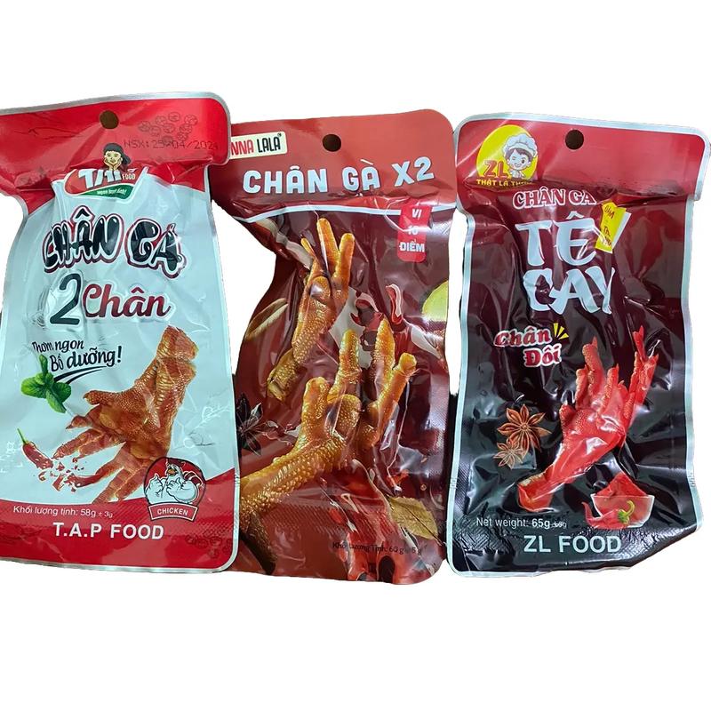 Combo 20 Gói Chân Gà Tê Cay ĐÔI 65g & T.A.P Food 58g & Annalala x2 65g Đậm Vị Thơm Cay Mua 1 Nhận 2 Chân Gà Giòn Cay Món Ăn Vặt 4 Mùa