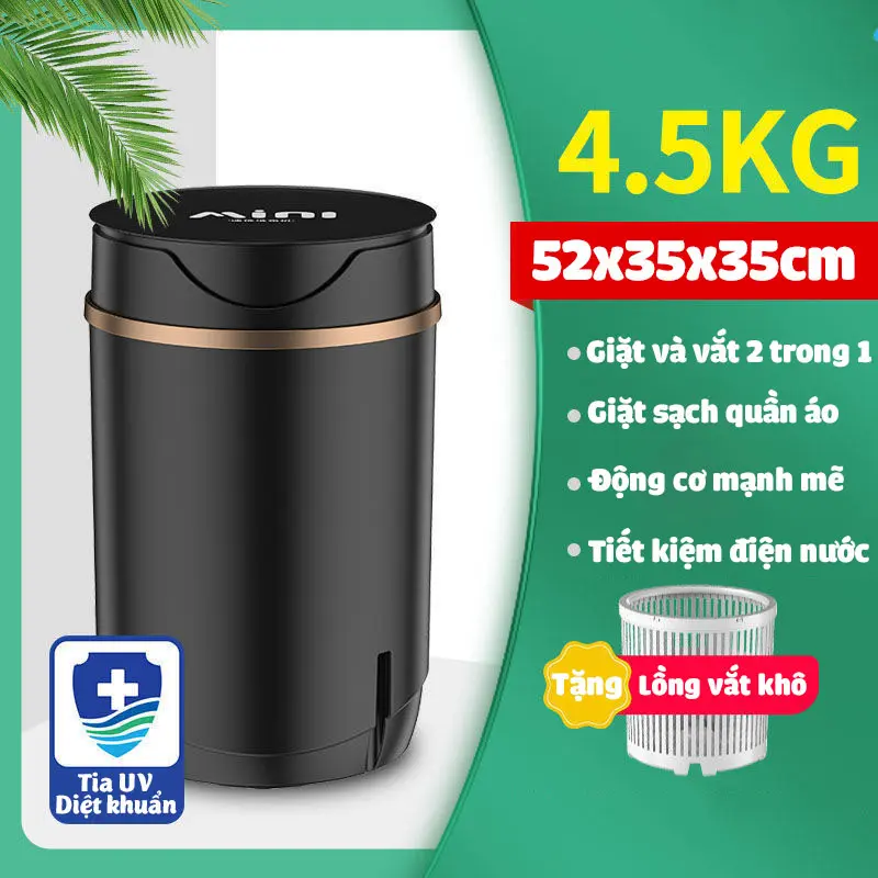 Máy giặt mini bán tự động DEKE XPB-10 giặt đảo chiều cực sạch tiết kiệm điện nước diện tích cho sinh viên - gia đình ở t Làm Sạch may giat 1