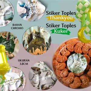 STICKER TOPLES (ISI 100 PCS) | STICKER TOPLES IDUL FITRI | LABEL STIKER KUE KERING| STIKER HAMPERS SELAMAT IDUL FITRI