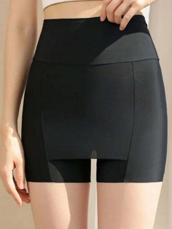 3 Counts Women's Leggings High Waist Tummy Control Seamless Shorts-Double Layer Shapewear For A Smooth Silhouette, A Must-Have For Windy Days 6