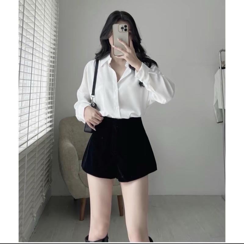 [RẺ+ĐẸP] QUẦN SOOC NHUNG TRƠN CẠP CAO KHOÁ GIỮA HACK DÁNG 4