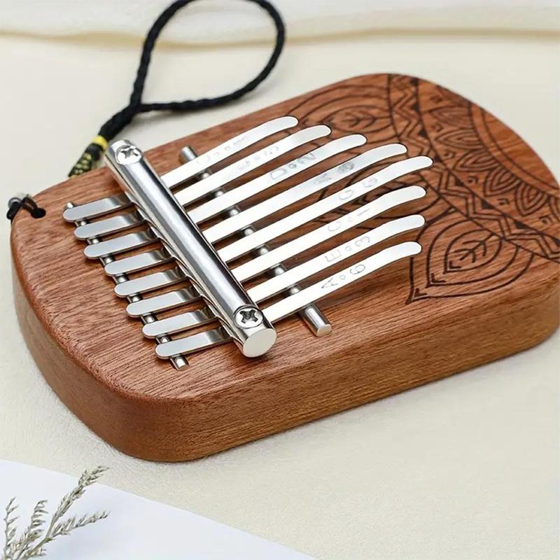 Mini Wooden Thumb Piano, 8-tone Mini Kalimba, Portable Finger Piano, Musical Instrument for Beginners 6