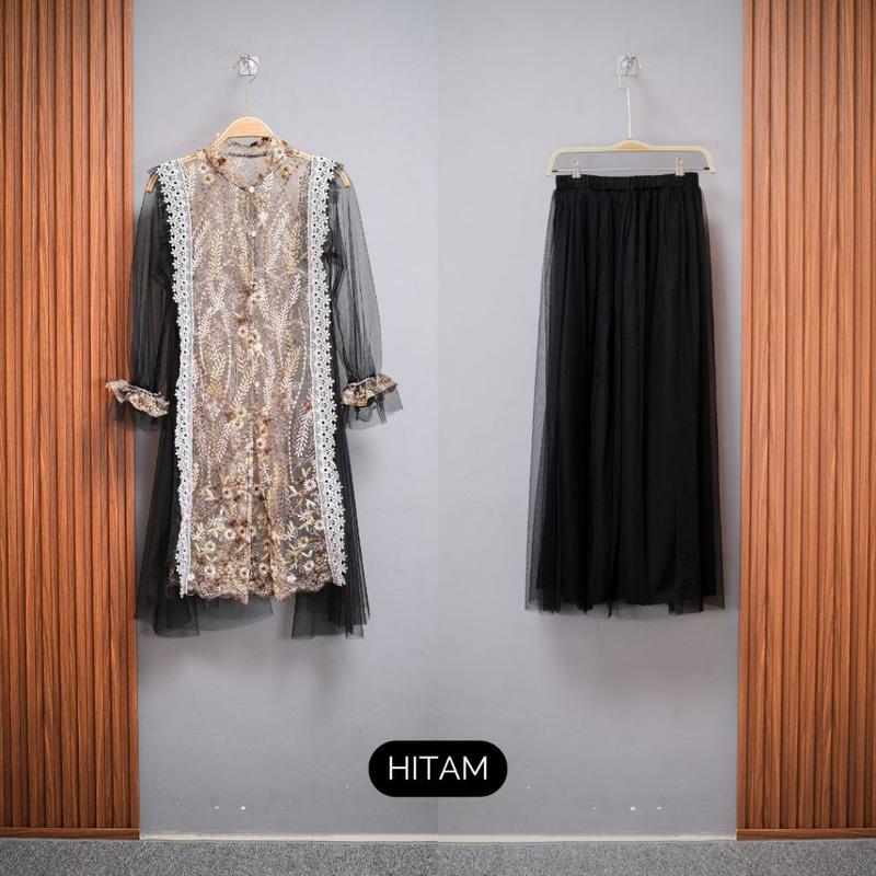 CLOTIVA Maliaa Set Brokat ( Baju + Rok ) Dress Gaun Casual Formal Lebaran Baju Hari Raya Kondangan Premium Quality 3