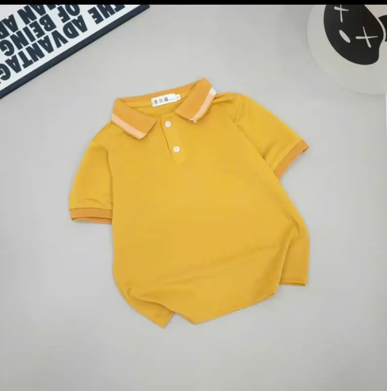 Áo thun Polo cho bé trai bé gái chất liệu cotton thoáng mát thấm hút mồ hôi size 12 - 35kg 4