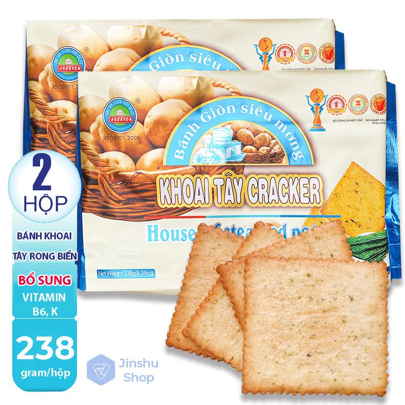 [ Giá sale- NGON KHÓ CƯỠNG ] Combo 2 Hộp Bánh quy khoai tây vị rong biển giòn ngon siêu mỏng - mỗi hộp (20 gói x 238gr) (Date mới: 12 tháng)-[ 12.12 Hot Deals ] giao ngẫu nhiên.