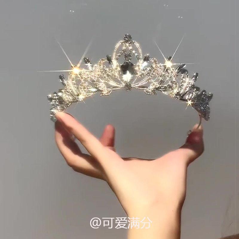 Product Introduction of [22,000 Followers] "Princess on the Run" Sparkling Zircon Crown Cool Fashion Light Luxury High-Value Birthday Hair Accessories Bride Hair Ornaments 0