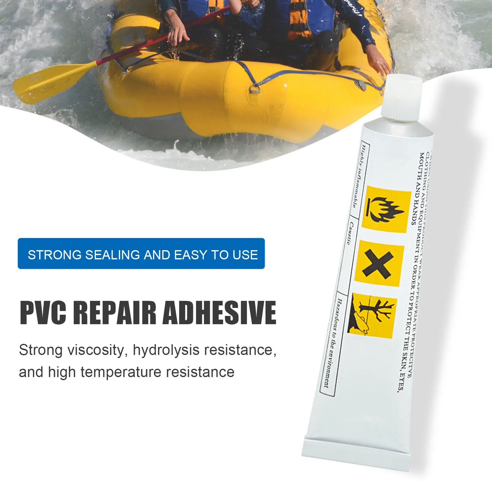 Keo sửa chữa thuyền cứu hộ PVC, 30ml, Keo dính không thấm nước và bền, Thích hợp cho giường nằm và giường nằm bằng không khí