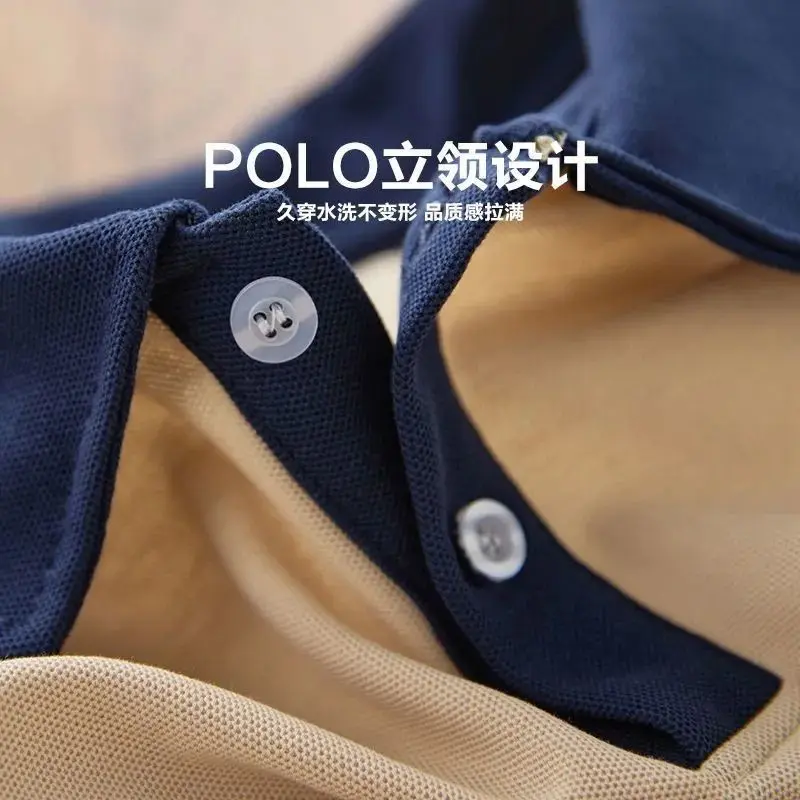 Bộ Đồ Mùa Hè Cho Bé Trai, Phong Cách Preppy, Áo Polo Có Ve Áo, ngắn Tay, Quần Đùi, Bộ Hai Mảnh, Thích Hợp Cho Bé Trai Trung Và Lớn, Bộ Sưu Tập Mùa Hè Năm 2025 3