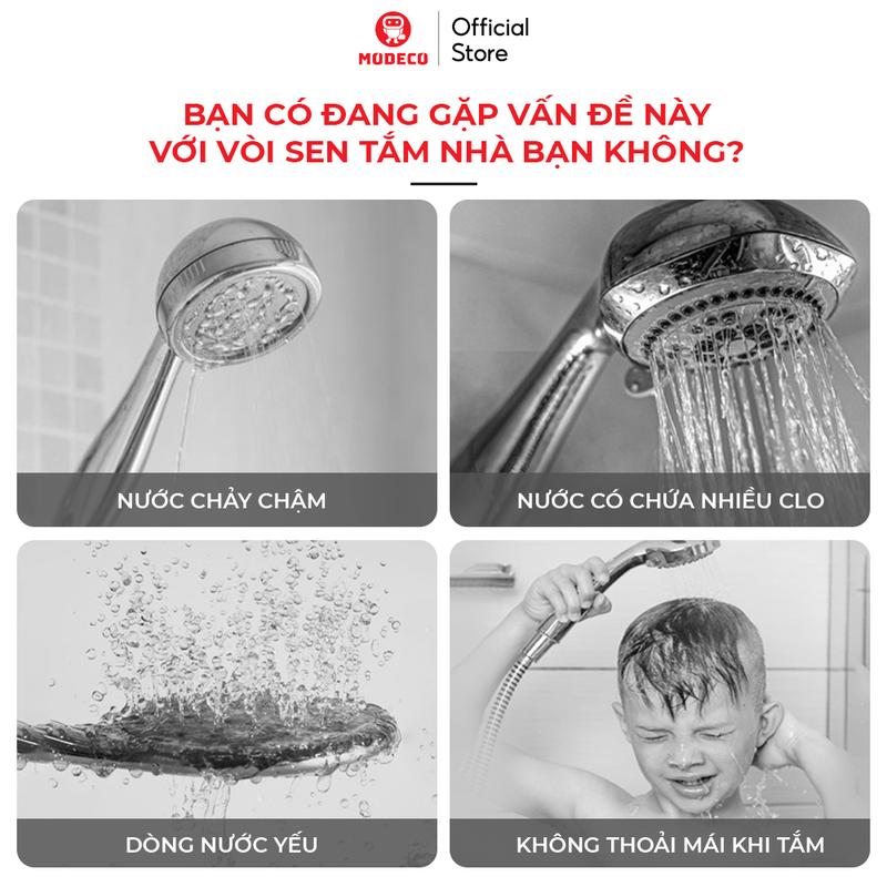 Product Introduction of Vòi Sen Tăng Áp Cao Cấp Modeco - Vòi Tăng Áp Mạnh 3 Chế Độ Tùy Chỉnh, Có Lõi Lọc Nước An Toàn Cho Da, Hàng Loại 1 38