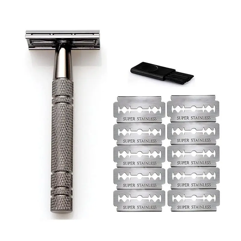Vintage Razor Shaving Manual Razor Men's Double Sided Blade Razor Safety Blade Razor Black