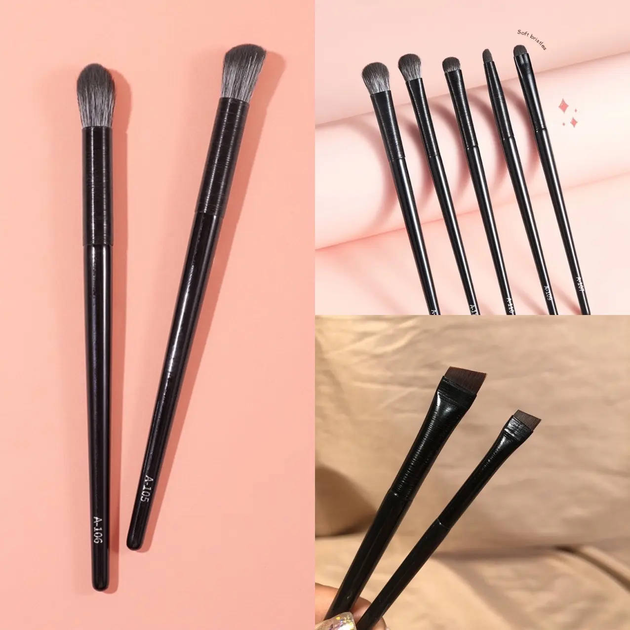 Cọ lẻ kẻ mày, kẻ mắt, tạo khối, makeup mắt