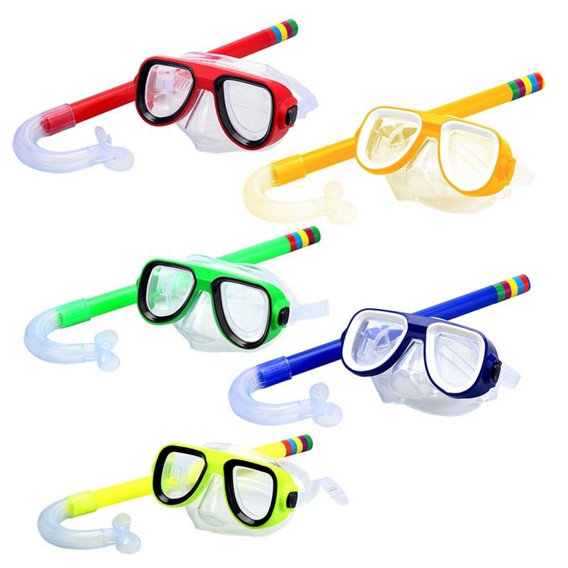 Bộ Ống Thở Cho Trẻ Em, Mặt Nạ Lặn Với Kính Bơi, Kính Dụng Cụ Ống Snorkels Khô, Thích Hợp Cho Trẻ Em, Thiết Bị Lặn 1